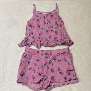 Jumping Beans Purple Strawberry Print Set